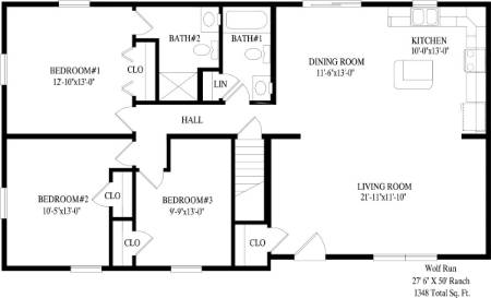 Wolf Run Modular Home Floor Plan